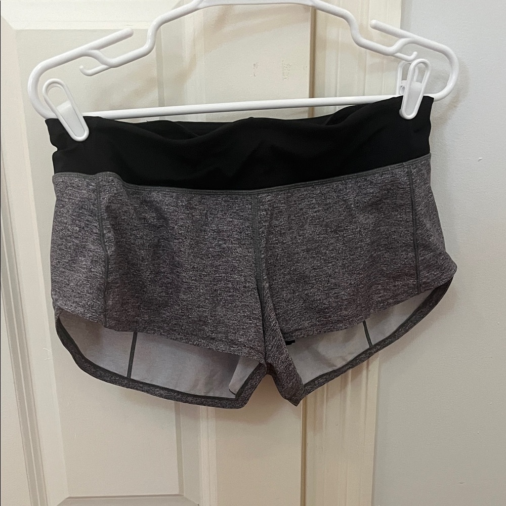 lululemon athletica Black and Gray Athletic Shorts